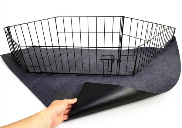 Drymate Dog Playpen Mat Charcoal Reusable Waterproof Pet Mat-2