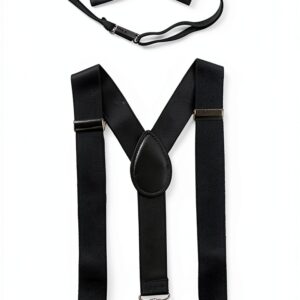Kids Suspenders Bow Tie Set Polyester Adjustable Toddler-0