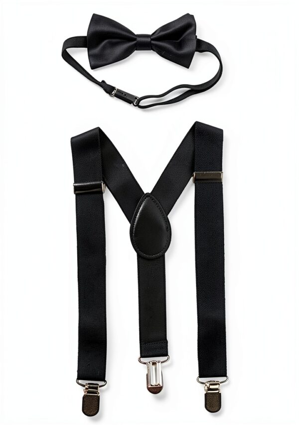 Kids Suspenders Bow Tie Set Polyester Adjustable Toddler-0