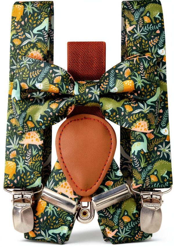 Boys Suspenders Dino Combo Imported Hand Wash Clothing-0
