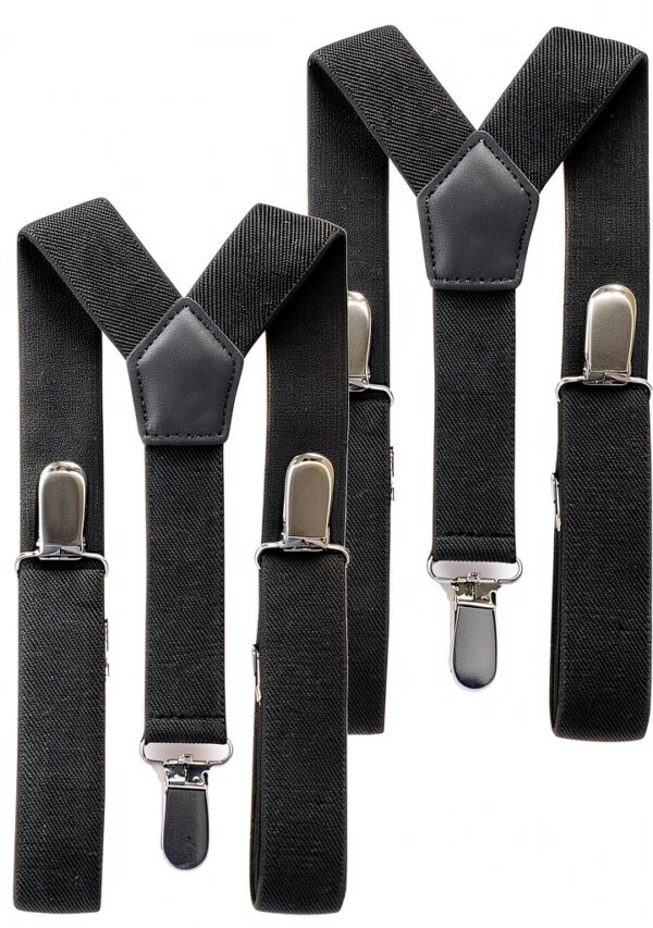 Boys Suspenders Adjustable Elastic Durable Clips 2 Pack-0