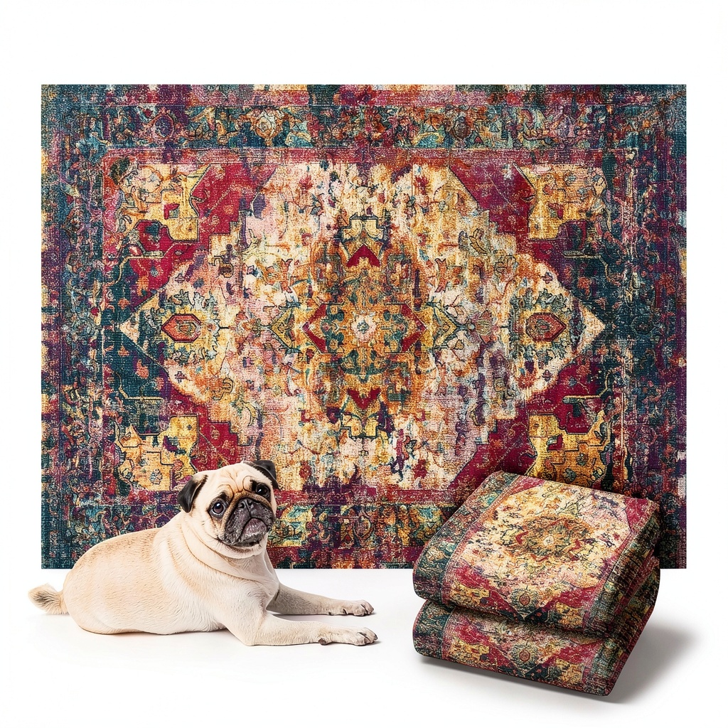 Lovewag reusable dog training pad in Sage Forest color on a hardwood floor