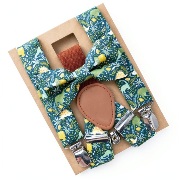 Boys Suspenders Dino Combo Imported Hand Wash Clothing-1