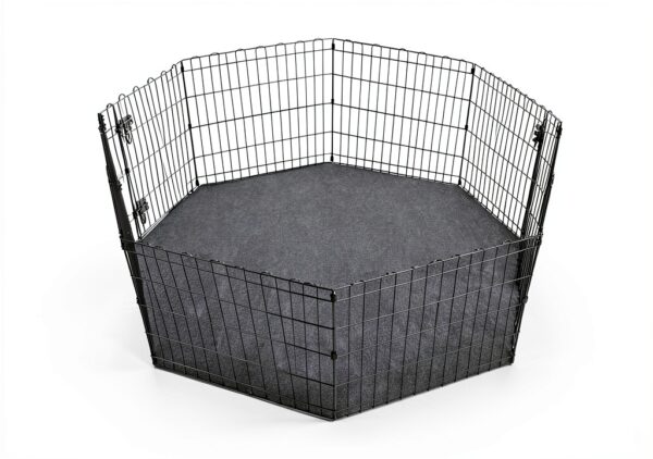 Drymate Dog Playpen Mat Charcoal Reusable Waterproof Pet Mat-1