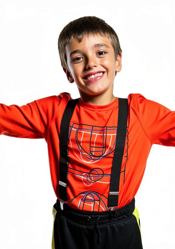 Boys Suspenders Adjustable Elastic Durable Clips 2 Pack-1