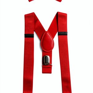 Baby Suspenders Bow Tie Set Adjustable Durable for Toddlers-0