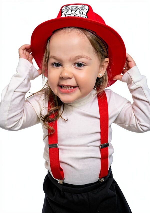 Kids Suspenders Bow Tie Set Adjustable Red Formal Wear-5