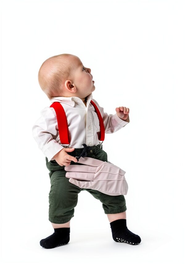 Kids Suspenders Bow Tie Set Adjustable Red Formal Wear-6