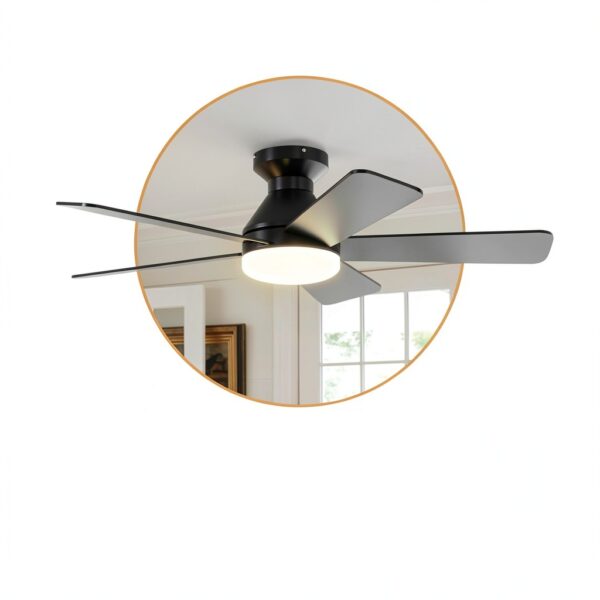 addlon Modern Ceiling Fan with Light Remote Control Quiet-1