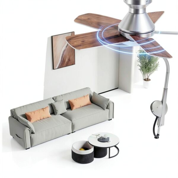 addlon Modern Ceiling Fan with Light Remote Control Quiet-3
