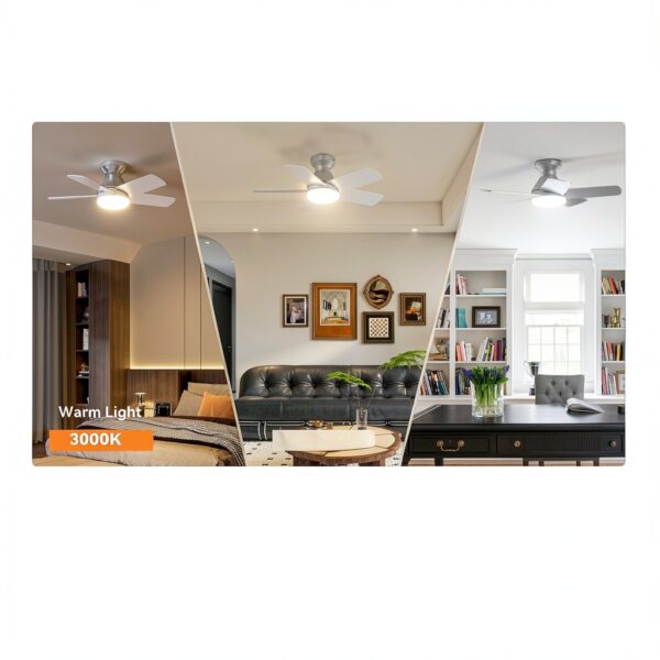 addlon Modern Ceiling Fan with Light Remote Control Quiet-6