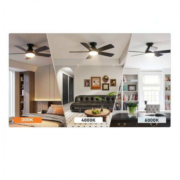 addlon Modern Ceiling Fan with Light Remote Control Quiet-6