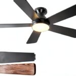 addlon Modern Ceiling Fan with Light Remote Control Quiet-0