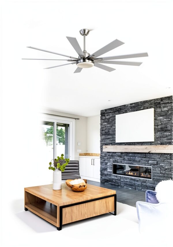 POCHFAN Industrial Ceiling Fan 24W LED Black-3