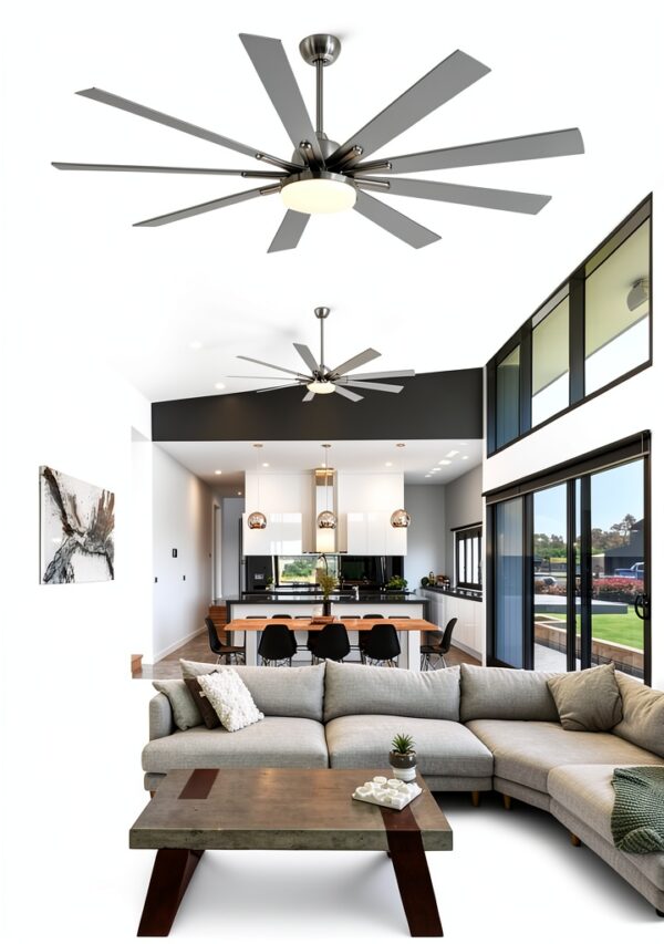 POCHFAN Industrial Ceiling Fan 24W LED Black-1