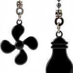 Ceiling Fan Pull Chain YeaYee Black Metal Design-0