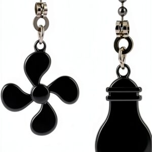 Ceiling Fan Pull Chain YeaYee Black Metal Design-0