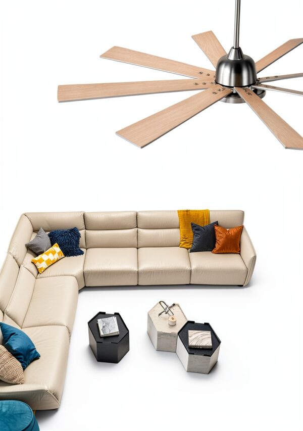 POCHFAN Ceiling Fan Modern LED Remote 72 Inch-4