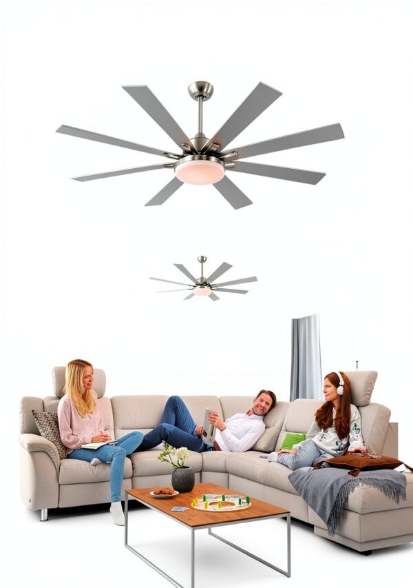 POCHFAN Ceiling Fan Modern LED Remote 72 Inch-2