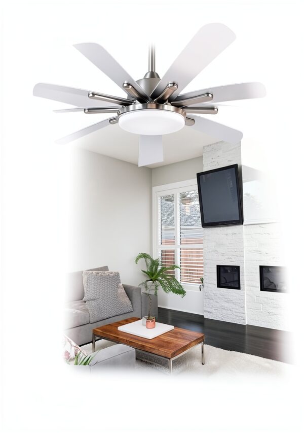 POCHFAN Industrial Ceiling Fan 24W LED Black-4