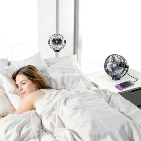 Ceiling Fan CruiSeaU Cruise Magnetic Black Compact 4‑Blade 360° Tilt-3