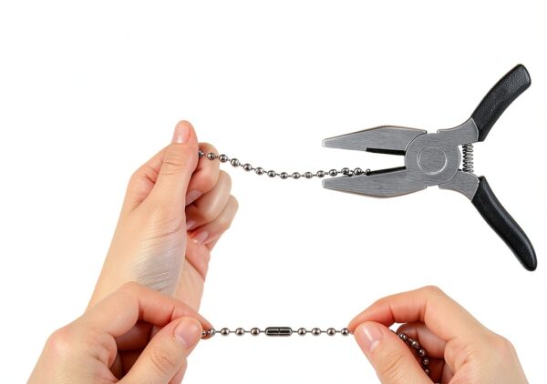 DLHMBOQ Stainless Steel Pull Chain Extender 120in Silver DL-3M-2