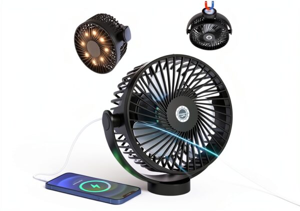 Ceiling Fan CruiSeaU Cruise Magnetic Black Compact 4‑Blade 360° Tilt-0