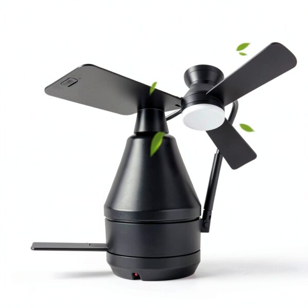 ZOUQILAI Ceiling Fan with Light 42 Inch Black Modern DC Motor-8