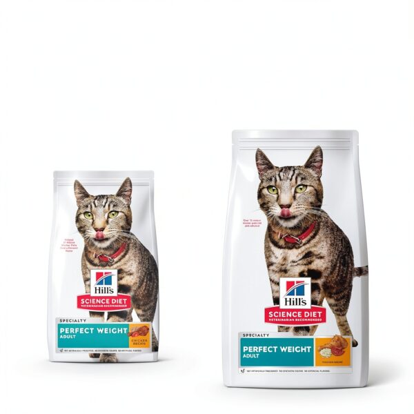 Hill's Science Diet Perfect Weight, Adult 1-6, Weight Management Support, Dry Cat Food, Chicken Recipe, 7 lb Bag-1