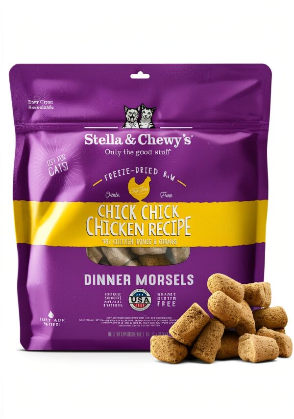 Freeze Dried Raw Cat Dinner Stella & Chewy's Chicken 98% Cage-Free-0