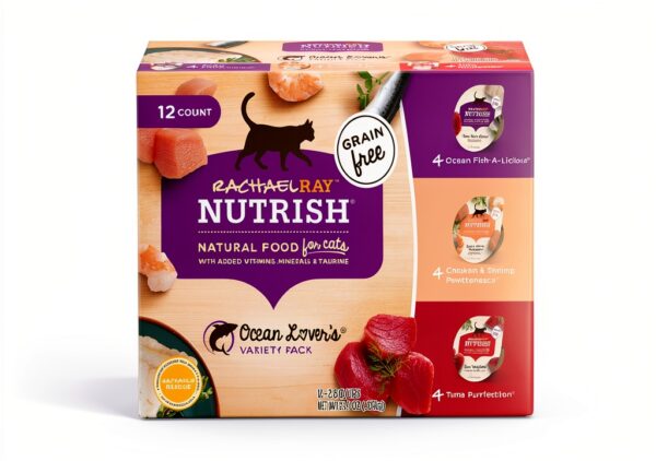 Rachael Ray Nutrish Wet Cat Food Ocean Lovers 2.8oz 12-Pack Grain-Free-0
