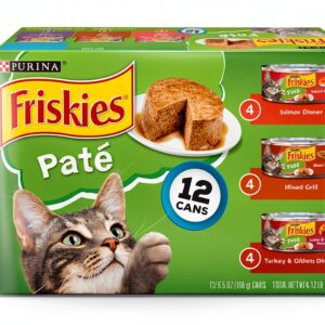 Purina Friskies Wet Cat Food Salmon Turkey Mixed Grill 5oz Cans-0