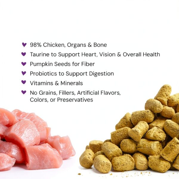 Freeze Dried Raw Cat Dinner Stella & Chewy's Chicken 98% Cage-Free-2