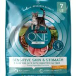 Purina ONE Sensitive Stomach, Sensitive Skin, Natural Dry Cat Food, +Plus Sensitive Skin and Stomach Formula - 7 lb. Bag-0