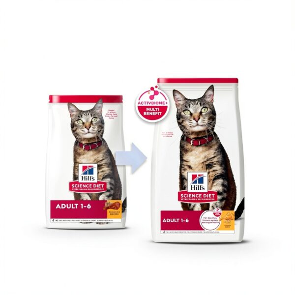 Hill's Science Diet Adult 1-6, Adult 1-6 Premium Nutrition, Dry Cat Food, Chicken Recipe, 4 lb Bag-1