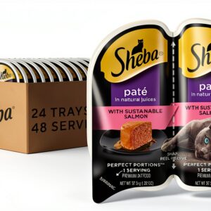 Sheba Perfect Portions Wet Cat Food Salmon 2.6 oz Trays 24 Count-0