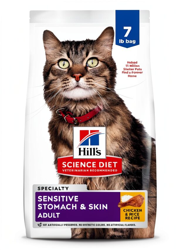 Hill's Science Diet Sensitive Stomach & Skin Cat Food Chicken & Rice-0
