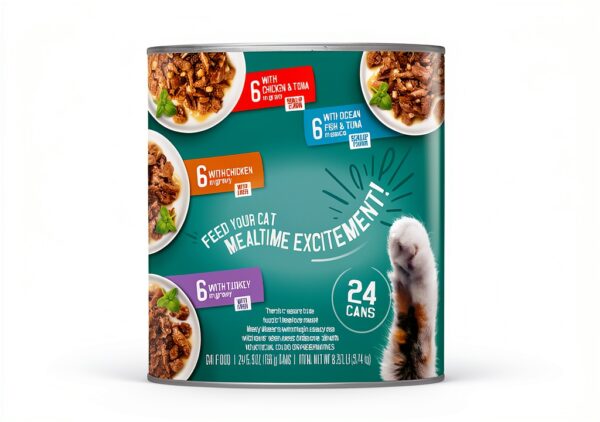 Purina Friskies Wet Cat Food Variety Pack 24 Cans 5.5 oz Mixed Flavors-8